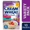 Cream of Wheat Original Flavor, Cinnabon and Maple Brown Sugar Instant Hot Cereal Variety Pack, Kosher, 10 Packets