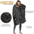 thumbnail image 3 of Oversized Hoodie Filt med Luva Svart Svart, 3 of 5