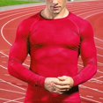 thumbnail image 4 of Camiseta de manga larga con estampado tridimensional 3D para hombre (rojo L), 4 of 8