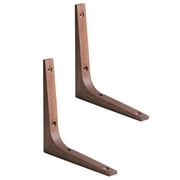 2Pcs Wall Shelf Brackets Solid Wood Supports Frames Wall Mounted Support Racks