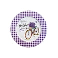 thumbnail image 2 of Juego 6 Platos Galerias El Triunfo Metal Cuadros Morados Blancos Bicicleta Con Flores 33cm, 2 of 4