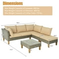 thumbnail image 2 of Gymax 4PCS Rattan Patio Sectional Sofa Set Outdoor Furniture Set w/ Cushion, 2 of 9