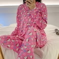 thumbnail image 2 of Sanrio-ropa de casa de Hello Kitty para mujer, cárdigan de manga larga Cinnamoroll melody, Tops Y2k, pantalones de pierna ancha, pijamas femeninos, traje informal, 2 of 4