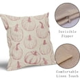 thumbnail image 6 of Fall Pillow Covers 16x16 Set of 2 Pink Pumpkin Autumn Themed Thanksgiving Harvest Print Decorative Throw Pillows Outdoor Pillowcase Farmhouse Linen Cushion Case Decor for Sofa Couch Bed, 6 of 6