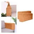 thumbnail image 3 of 2 Sofa Armrest Cover Polyester Solid Color Removable Armchair Cover Solid Color Armrest , Camel, 3 of 7