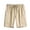 Khaki, variant on Big & Tall Men's Cargo Shorts 9" Inseam Quick Dry Performance Short Pants Above Knee Length Elastic Waist Drawstring Multi-Pocket for Workout Outdoor Hiking