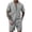 Mens Two Piece Sets - Gray, variant on Maqroz Mens 2 Piece Outfits Short Sleeve Button Down Top & Shorts Hollow Out Breathable Knit Set Fashion Casual Textured Summer Streetwear