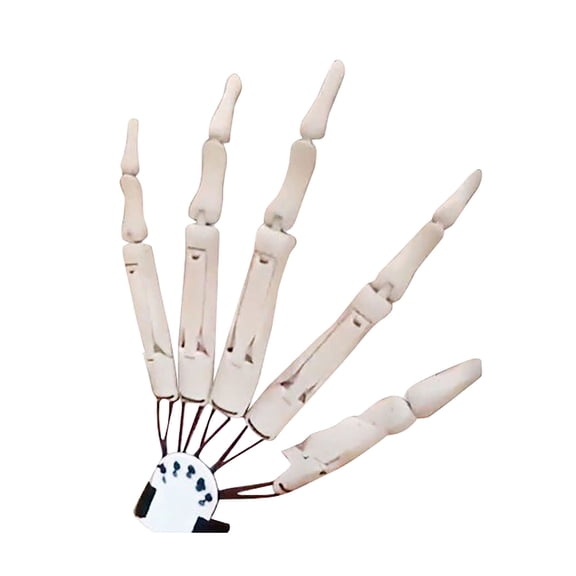 HaiSphere Halloween Realistic Articulated Skeleton Hand, Movable Joint Finger Prop for Haunted House Decoration, Cosplay Costume Accessory Spooky Halloween Party Supplies,A