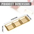 thumbnail image 3 of Miyuadkai Stainless Steel Condiment Dish 3 Compartment Serving Bowl Set for Home Kitchen Restaurant Bbq Gold, 3 of 9