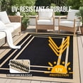 thumbnail image 4 of Smiry Outdoor Rugs 6x9, Waterproof Plastic Straw Indoor Outdoor Mat for Patio, RV Camping, Deck,Porch, Black & Beige, 4 of 6