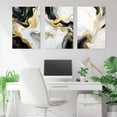 thumbnail image 4 of Hieng 3 Piece Black White and Gold Wall Art Abstract Canvas Pictures Modern Artwork Painting Print for Living Room Decor Unframed, 4 of 6