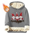 thumbnail image 1 of Sudadera con capucha para hombre, informal, a la moda, con estampado navideño, de manga larga y bolsillo, de poliéster, 1 of 5