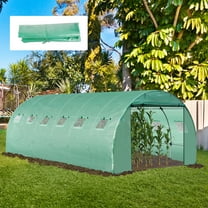 Outsunny 19.7' x 9.8' x 6.6' Greenhouse Cover Replacement, Green