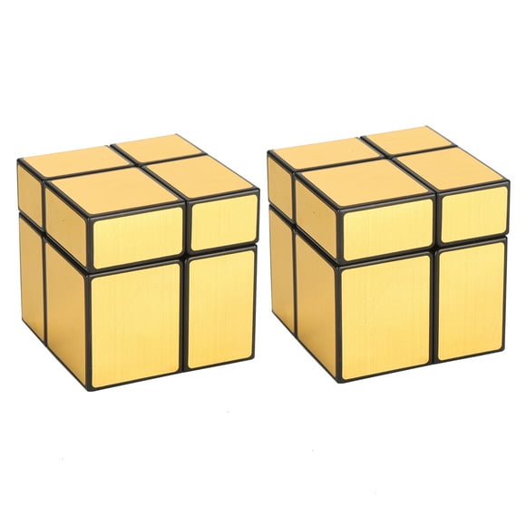 Cubo mágico de segundo orden con espejo dorado Nikou 2 piezas