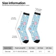 thumbnail image 2 of Hirioo Funny Cute Teeth Pattern Adult Middle Tube Socks Breathable Sock Non-Pilling,Contrasting Color Design, 2 of 6