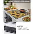 thumbnail image 4 of Stove Top Covers for Electric Stove 24x21 Inches, Sunflower Heat Insulation Fireproof Glass Cooktop Protector, Spring Yellow Floral Rustic Butterfly Wood Grain Countertop Stovetop Cover for Kitchen, 4 of 8