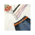 thumbnail image 6 of INSPIRE CHIC Women's Belts Fashion Versatile Rhinestone Butterfly Buckle Belt for Jeans Dresses 106x3.2cm/41.7x1.3" White, 6 of 6