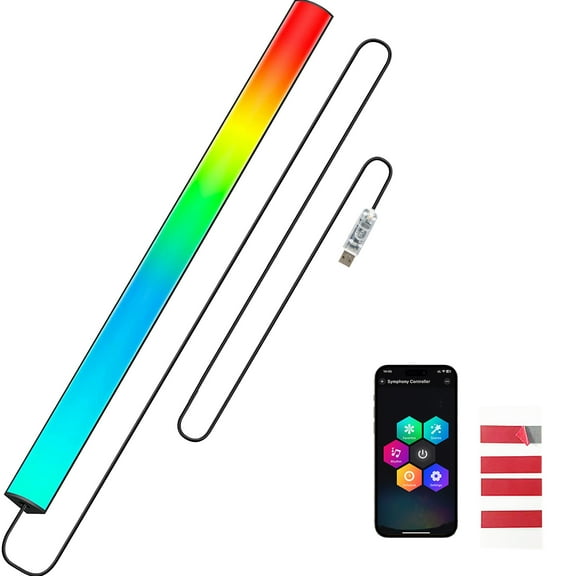 RGB Monitor Light Bar - Multicolor Gaming Lights with App, Remote & Controller for Room, Display,Desk & Monitor Backlight