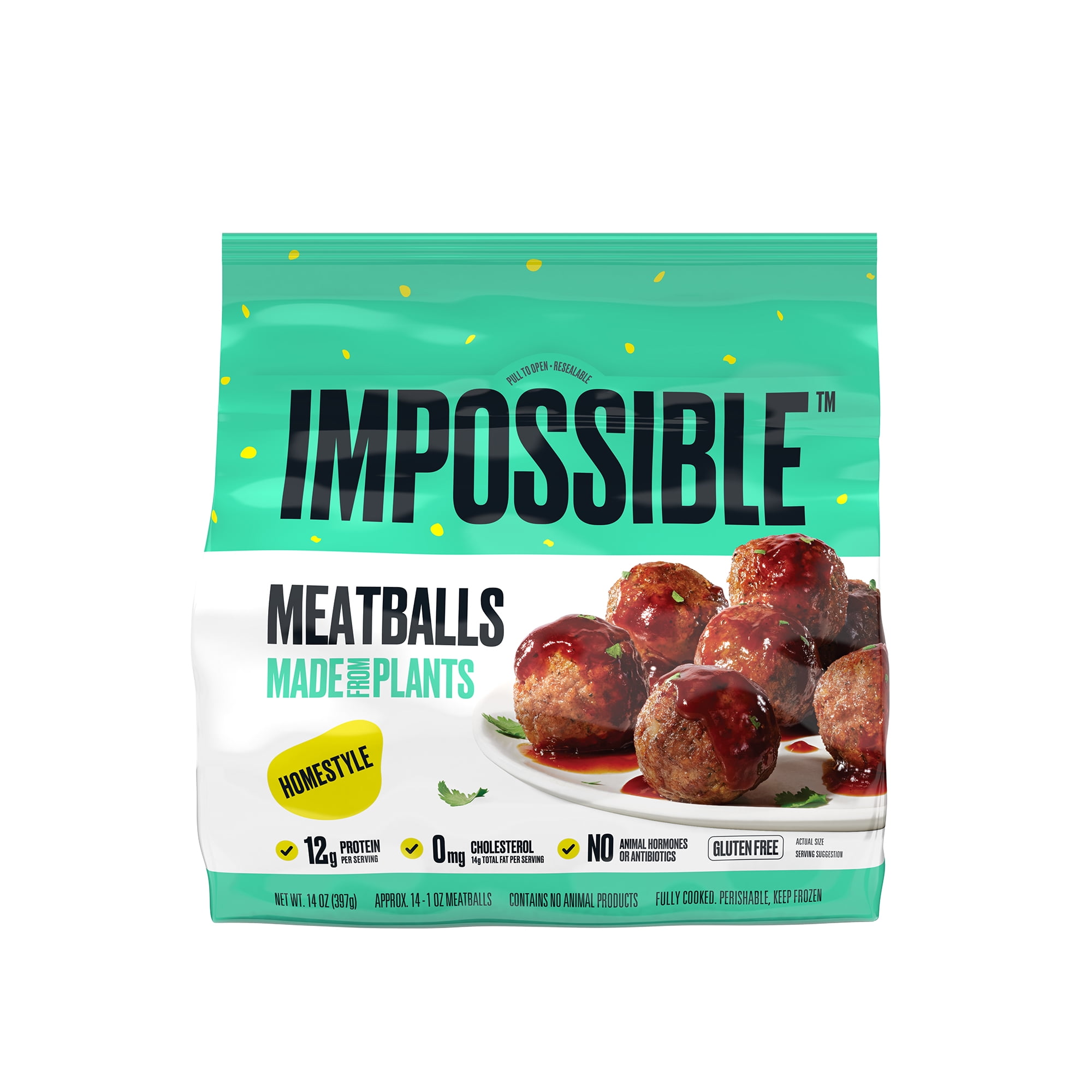 Impossible Foods Homestyle Plant Based Frozen Meatballs, 14 oz
