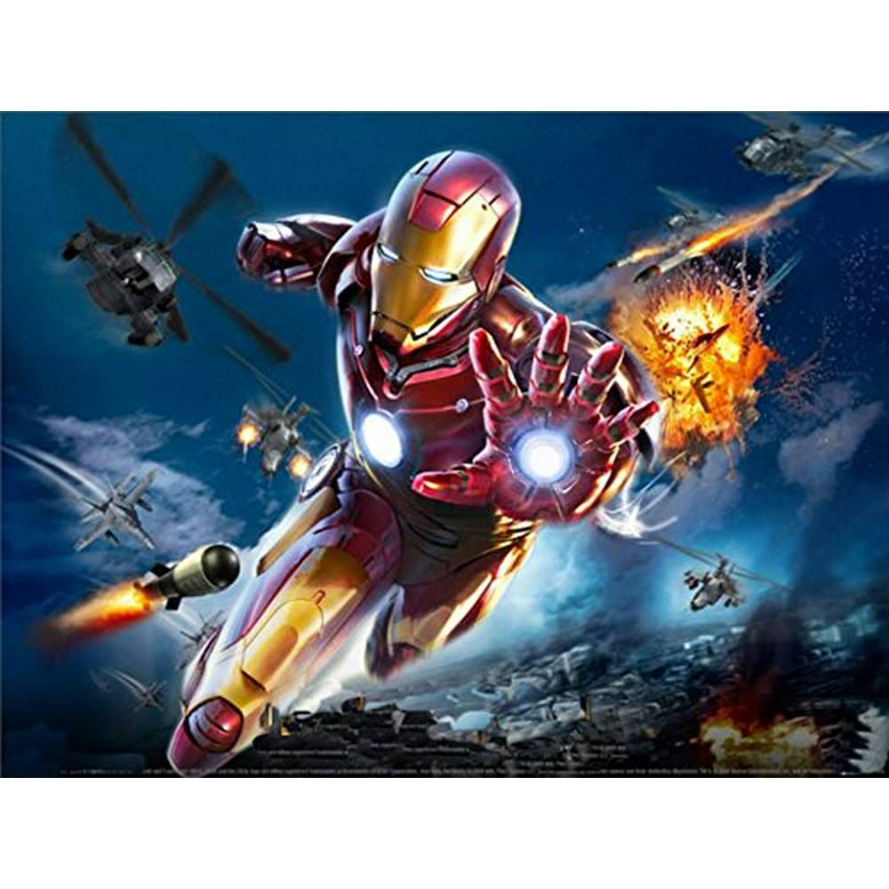 Iron Man Blue Edible Frosting Image Cake Topper Frosting 1