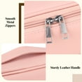thumbnail image 7 of ZIVACATE Makeup Travel Bag Toiletry Bag With Compartments & Brush Storage Portable Large Cosmetic Bag For Women, Pink, 7 of 7