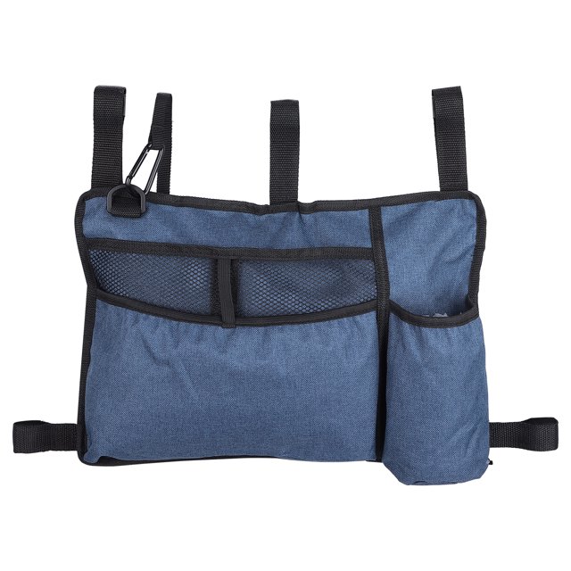 Walker Bag Water Resistant Wheelchair Storage Side Bag Walker Organizer Pocket PackBlue