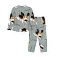 thumbnail image 2 of Junzan Funny Beagle Active Dog Print Womens Pajama Sets,Long Sleeve Button Down For Women Pjs 2 Piece, 2 of 9