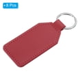 thumbnail image 3 of 4.3" PU Sublimation Keychain Blanks, Leather Key Fob with Rings for DIY Craft Car Key, Red, 8 Pack, 3 of 6