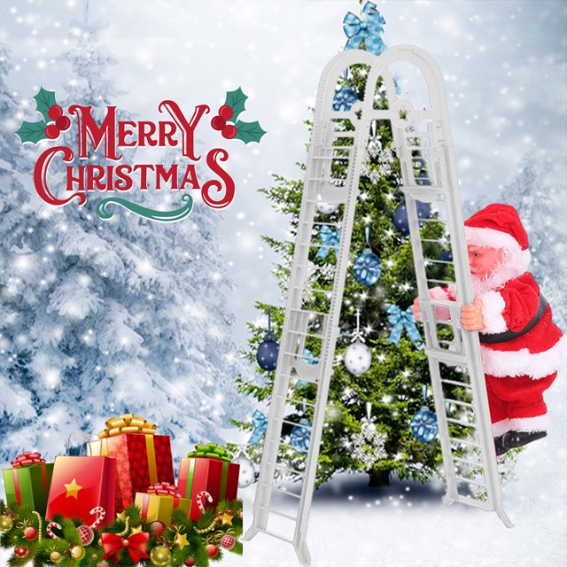 Escalera eléctrica de escalada Papá Noel con música Navidad escalada Papá Noel