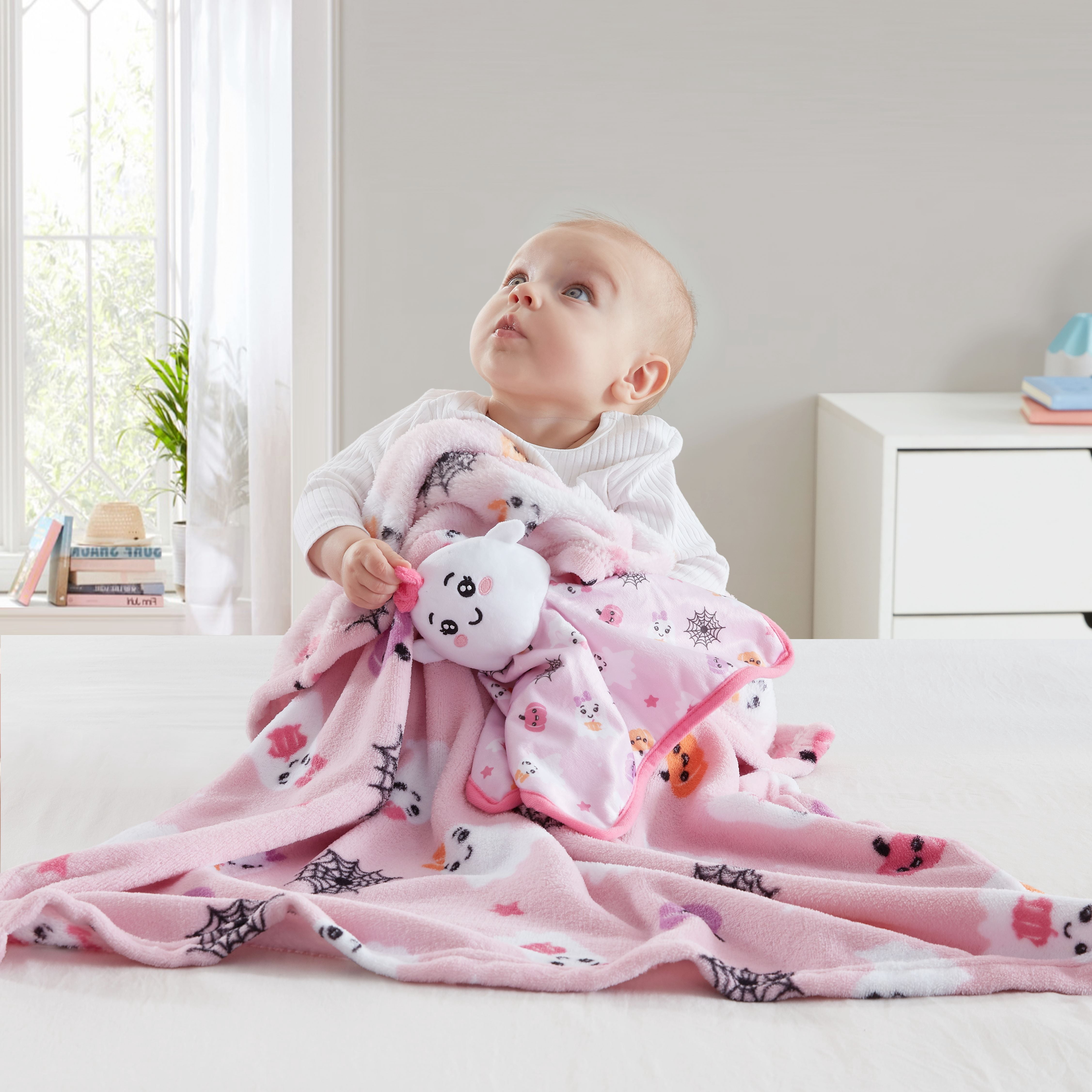 Parent's Choice 30" x 36" Ghost Baby Blanket, Pink