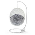 thumbnail image 6 of Swing Lounge Chair, Sunbrella, White Blue Navy, Modern Contemporary Urban Design, Outdoor Patio Balcony Cafe Bistro Garden Furniture Hotel Hospitality, 6 of 8
