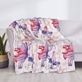 thumbnail image 3 of Yiaed Lilies Flowers Print Blanket Throw Blanket Soft Cozy Flannel Blanket for Home Bed Sofa Couch Chair-60"x50", 3 of 6