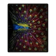 thumbnail image 2 of CADecor Peacock Blanket Fleece Throw Blanket for Sofa or Bed 58x80 inches, 2 of 3