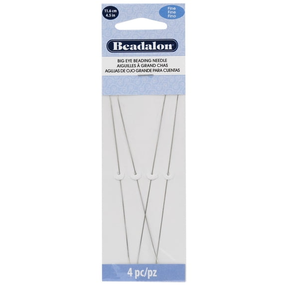 Beadalon Big Eye Beading Needles, 4-Pack