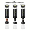 thumbnail image 4 of Portable 3-in-1 Coffee Maker for Grounds & Capsules, 60ml, Self-Heating, Hot/Cold Brew, Type-C Fast Charge, 2500mAh Battery for 25 Cups, Ideal for Outdoor, Travel & Office, 4 of 10