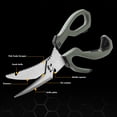 thumbnail image 3 of Fish Scissors, Stainless Steel Kitchen Scissors Sanding Treatment Lightweight Detachable Multipurpose  for Camping for Outdoor, 3 of 7