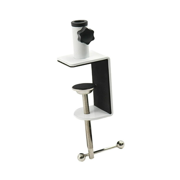 Abrazadera de montaje de mesa firme, soporte de brazo profesional a prueba de golpes de protección antiarañazos para lámpara de escritorio estación de Blanco Sunnimix Abrazadera de montaje en escritorio