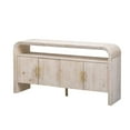 thumbnail image 4 of EUROCO 59.8" Long Console Table,Modern Entryway Table with 4 Cabinets,Open Storage Shelf and 4 Doors,Accent Table Behind Couch Table for Living Room/Entryway/Foyer/Hallway,Natural, 4 of 8