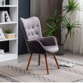 thumbnail image 4 of Roundhill Furniture Doarnin Wingback Chair, Gray, 4 of 14