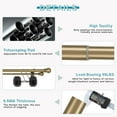 thumbnail image 4 of Mayrhyme Antique Bronze Double Curtain Rods 36-72 Inch,1‘‘Front and 5/8‘‘Back Double Drapery Rod with Small Round Ball and Aluminum Brackets, Adjustable Dual Window Rod for Sheer/Blackout Curtains, 4 of 7