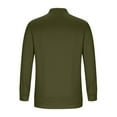 thumbnail image 7 of YOIAVAIOY Men's Half Zip Sweatshirts Long Sleeve Fleece Sweatshirts Solid Casual Pullover Tops with Pocket Army Green XXL, 7 of 7