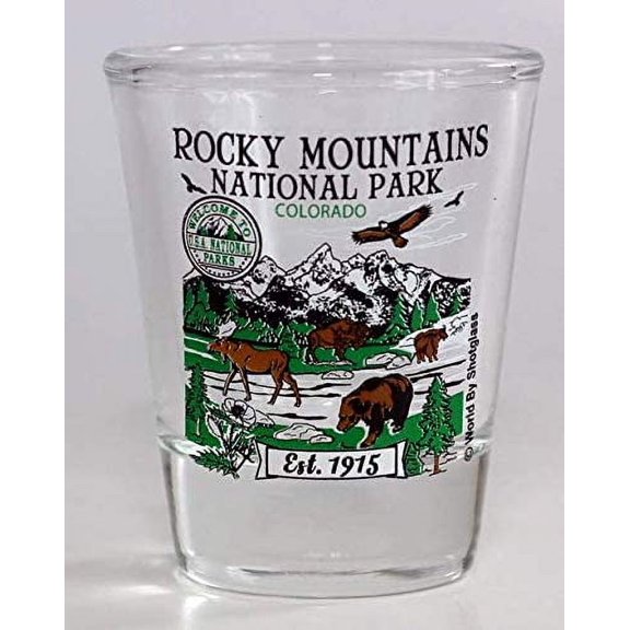 Rocky Mountains Colorado National Park Series Collection shot glass