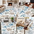 thumbnail image 5 of 6'x9' Area Rugs, Blue Beige Coastal Indoor Outdoor Area Rug for Living Room Bedroom, Summer Beach Starfish Shell Nautical Washable Bathroom Rugs Kitchen Floor Carpet Mats Home Decor Aesthetic, 5 of 8
