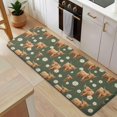 thumbnail image 5 of Green Highland Cow Daisy Pattern Kitchen Rug Mat,Kitchen Runner Rugs Non Skid Washable,Decorative Kitchen Floor Mats for Kitchen,Sink,Laundry,17"x47.2", 5 of 7