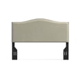 thumbnail image 3 of Kameli Nailhead-Trim Camelback Upholstered Headboard, Beige, Full/Queen, 3 of 6