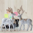 thumbnail image 6 of CoudarTitie 2 Pieces Christmas Reindeer Statues Sculptures for Bookcase Cabinet Tabletop Silver, 6 of 9