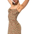 thumbnail image 4 of Txlixc Vestido largo sin mangas para mujer, de verano, con cuello en forma de U, estampado, correa de espagueti, una sola pieza Txlixc  Moda, 4 of 9