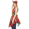thumbnail image 3 of Sakkas Vale Womens African Ankara Sleeveless Short Cocktail Wrap Dress with Pocket - 35-Multi - One Size Regular, 3 of 5