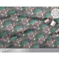 thumbnail image 2 of Soimoi Tissu Vert Poly Georgette Insecte & Texture Imprimé 1 Yard 52 Pouces de Large, 2 of 2