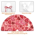 thumbnail image 4 of Hear pattern Tree Skirt Xmas Tree Mat Christmas Tree Ornaments Decorations Holiday Party Indoor Outdoor 30", 4 of 6